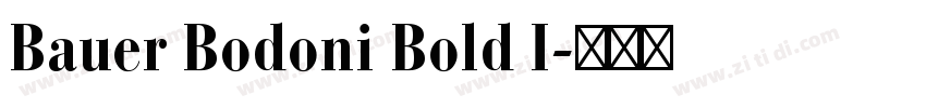 Bauer Bodoni Bold I字体转换